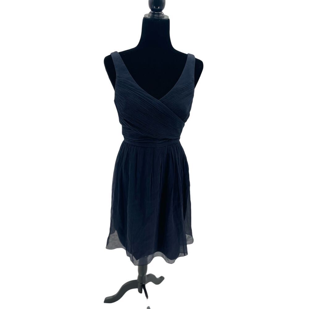 J. Crew Heidi Newport Navy Dress Silk Coctail/ Formal Size 4